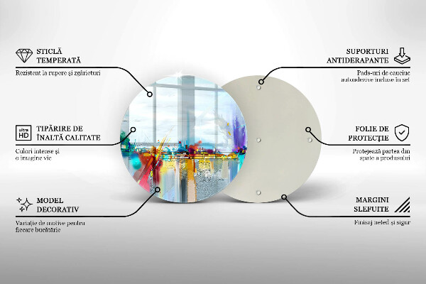 Tocător de bucătărie Abstracție pictată