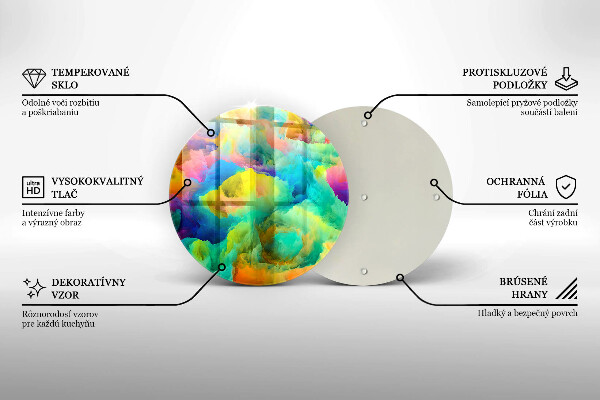 Tocător de bucătărie Abstracție colorată