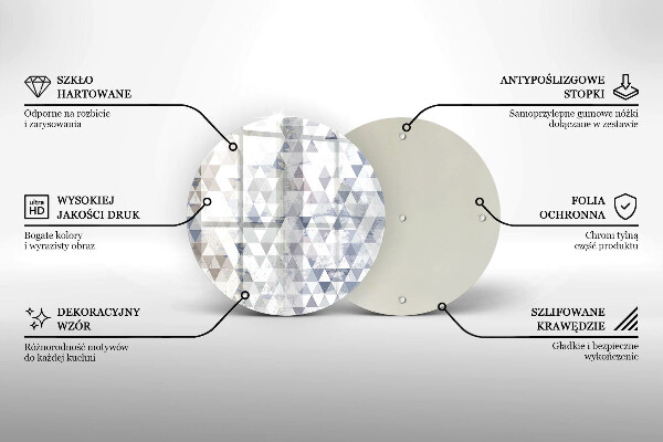 Tocător de bucătărie Model de triunghiuri