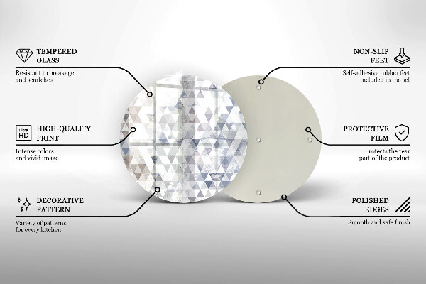 Tocător de bucătărie Model de triunghiuri