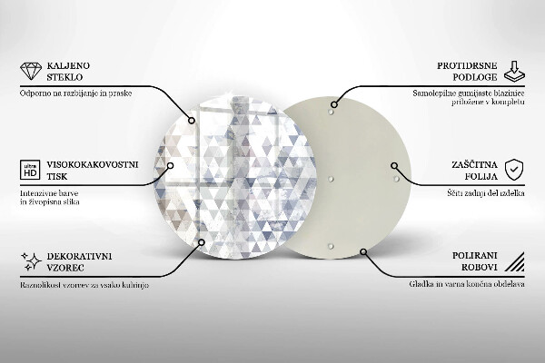 Tocător de bucătărie Model de triunghiuri