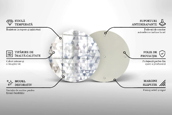 Tocător de bucătărie Model de triunghiuri
