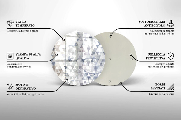 Tocător de bucătărie Model de triunghiuri