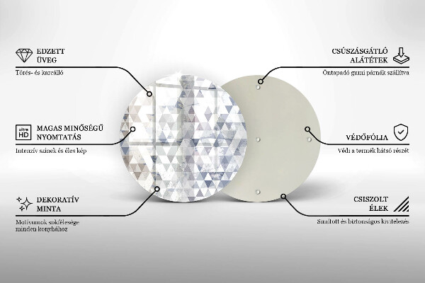 Tocător de bucătărie Model de triunghiuri