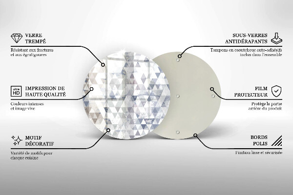 Tocător de bucătărie Model de triunghiuri