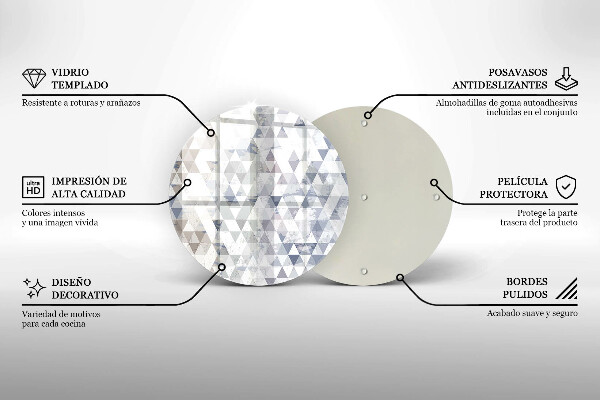 Tocător de bucătărie Model de triunghiuri