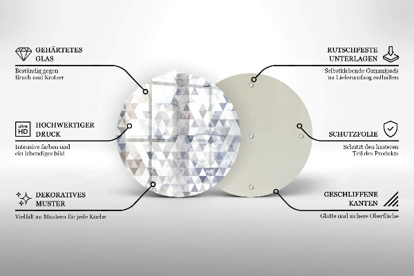 Tocător de bucătărie Model de triunghiuri