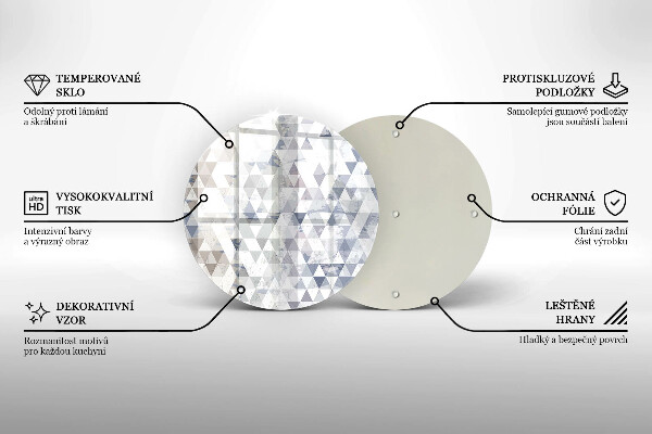 Tocător de bucătărie Model de triunghiuri