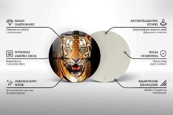 Tocător de bucătărie Tigru animale sălbatice