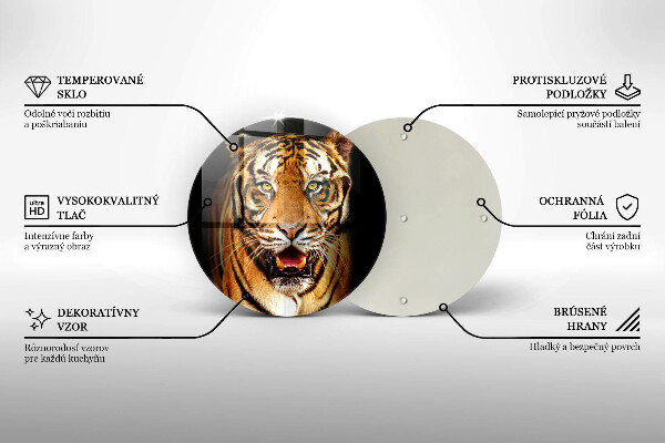 Tocător de bucătărie Tigru animale sălbatice