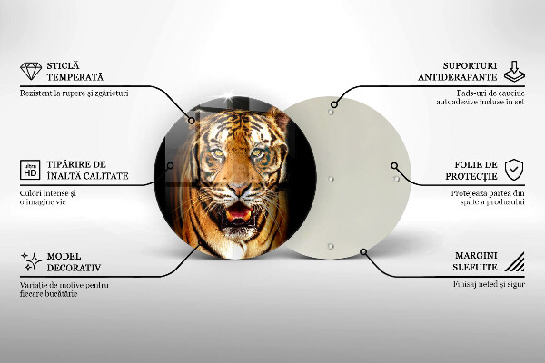 Tocător de bucătărie Tigru animale sălbatice