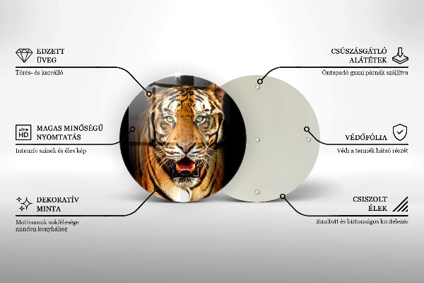 Tocător de bucătărie Tigru animale sălbatice