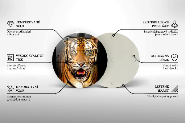 Tocător de bucătărie Tigru animale sălbatice