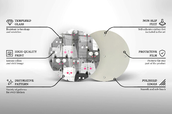 Tocător de bucătărie Ilustrație de pisici