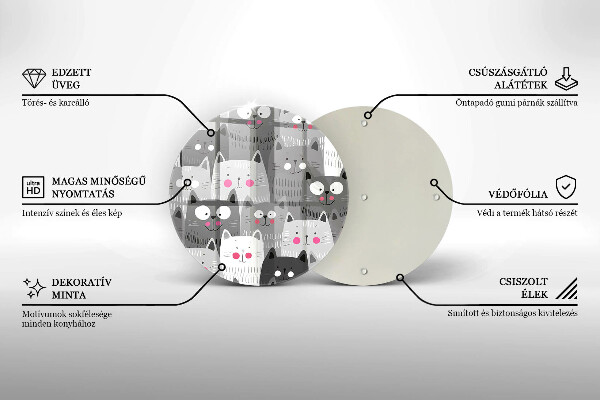 Tocător de bucătărie Ilustrație de pisici