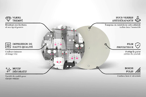 Tocător de bucătărie Ilustrație de pisici