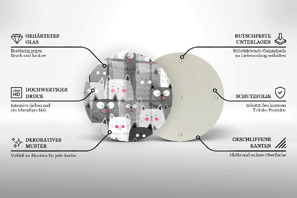 Tocător de bucătărie Ilustrație de pisici