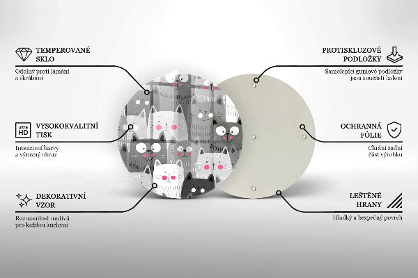 Tocător de bucătărie Ilustrație de pisici