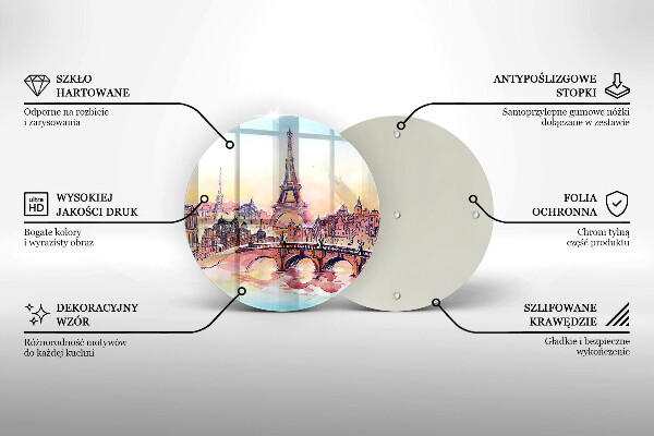 Tocător de bucătărie Peisajul Turnului Eiffel din Paris