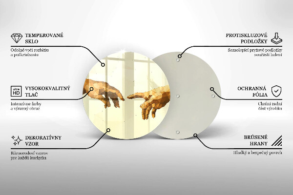 Tocător de bucătărie Crearea mâinilor lui Adam