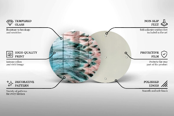 Tocător de bucătărie Pene de pasăre Boho
