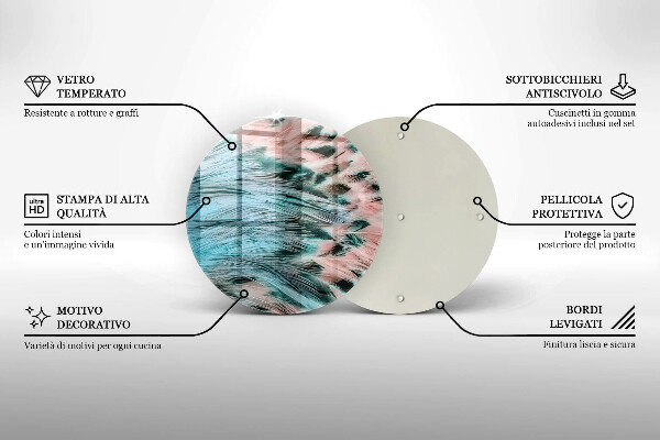 Tocător de bucătărie Pene de pasăre Boho