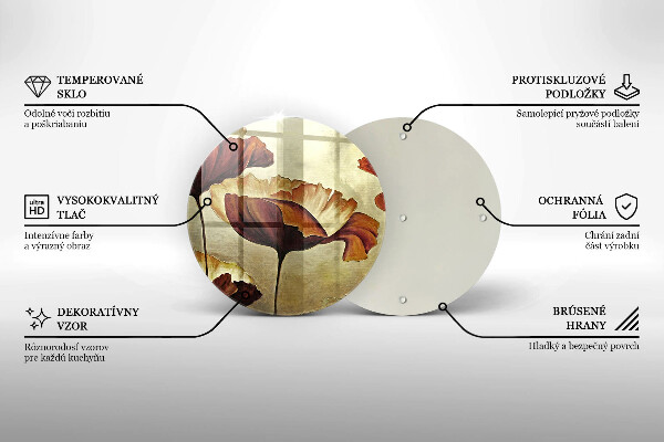 Tocător de bucătărie Flori boho pictate