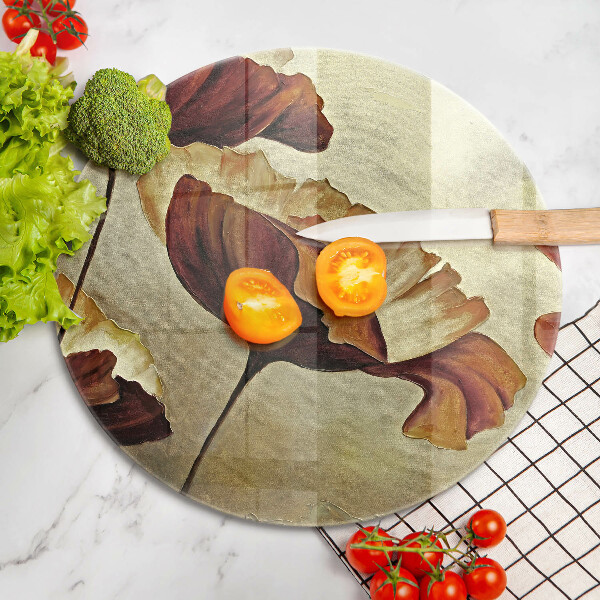 Tocător de bucătărie Flori boho pictate