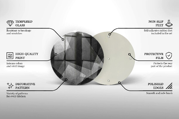 Tocător din sticlă Abstracția geometrică