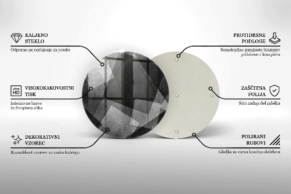 Tocător din sticlă Abstracția geometrică