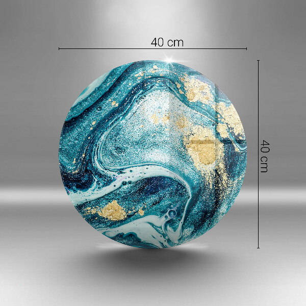 Tocător din sticlă Abstracția aurului albastru