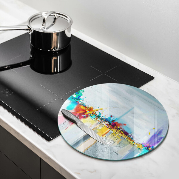 Tocător din sticlă Abstracție pictată