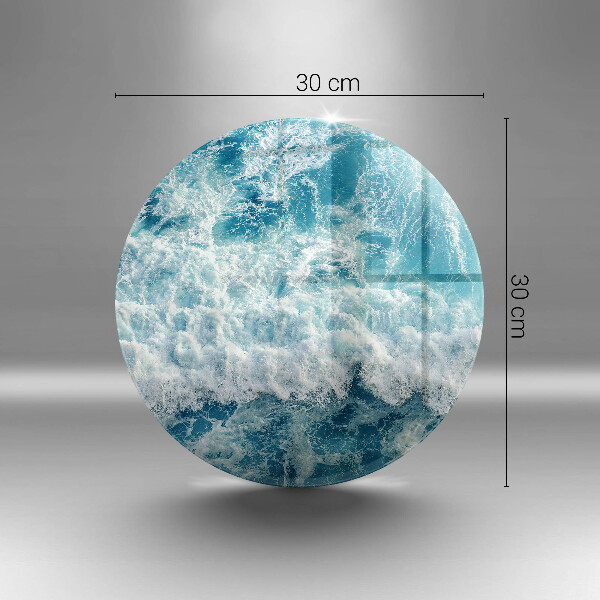 Tocător din sticlă Valuri de apă de mare