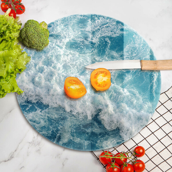 Tocător din sticlă Valuri de apă de mare