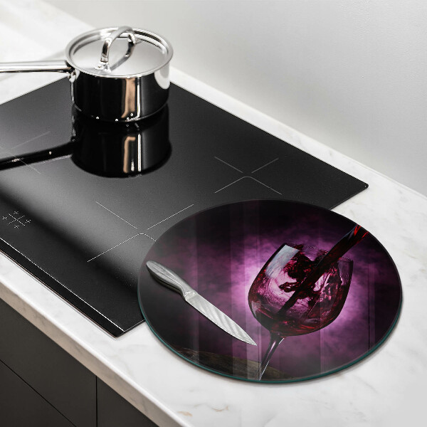 Tocător de bucătărie Un pahar de vin