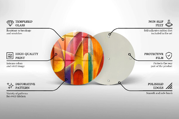 Tocător de bucătărie Abstracție colorată