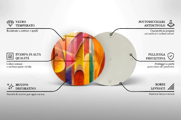 Tocător de bucătărie Abstracție colorată