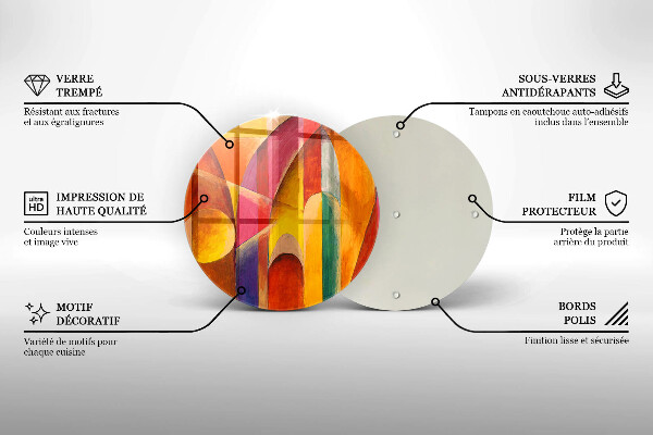 Tocător de bucătărie Abstracție colorată