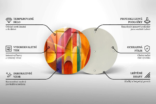 Tocător de bucătărie Abstracție colorată