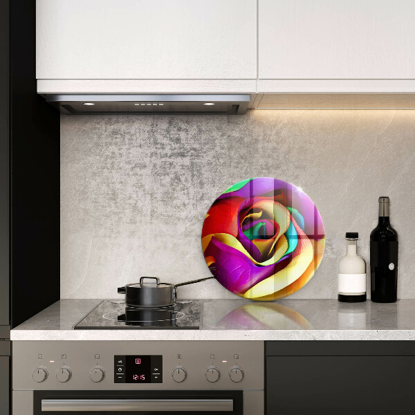 Tocător de bucătărie Petale de trandafiri colorate