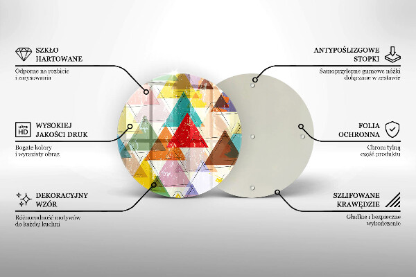 Tocător de bucătărie Triunghiuri pictate
