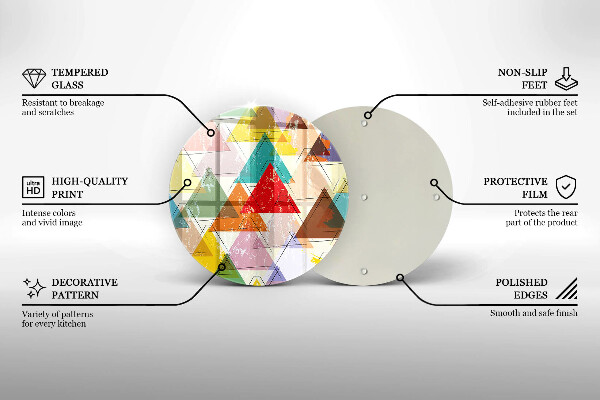 Tocător de bucătărie Triunghiuri pictate