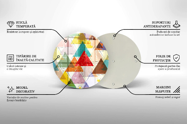 Tocător de bucătărie Triunghiuri pictate