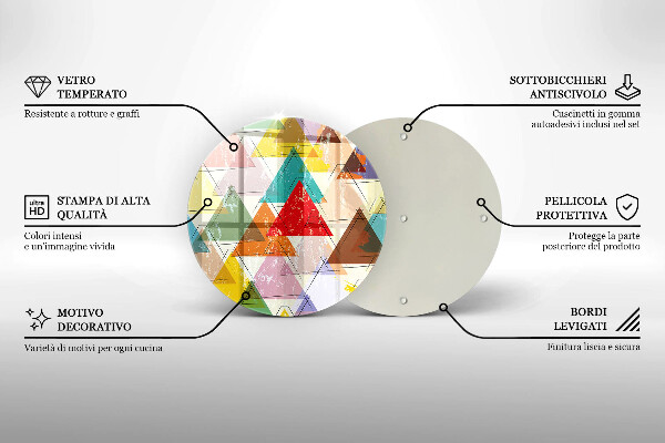 Tocător de bucătărie Triunghiuri pictate