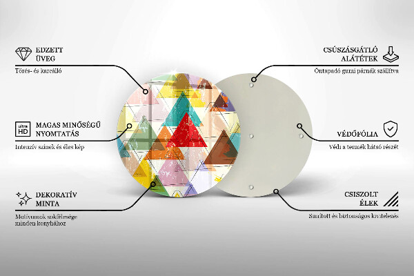 Tocător de bucătărie Triunghiuri pictate