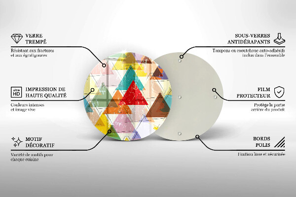 Tocător de bucătărie Triunghiuri pictate