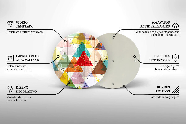 Tocător de bucătărie Triunghiuri pictate