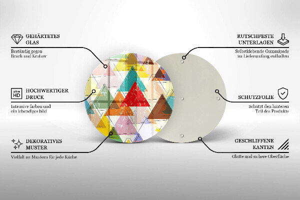 Tocător de bucătărie Triunghiuri pictate