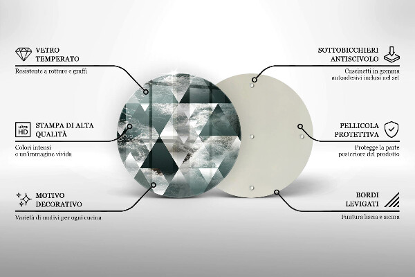 Tocător de bucătărie Triunghiuri și apă