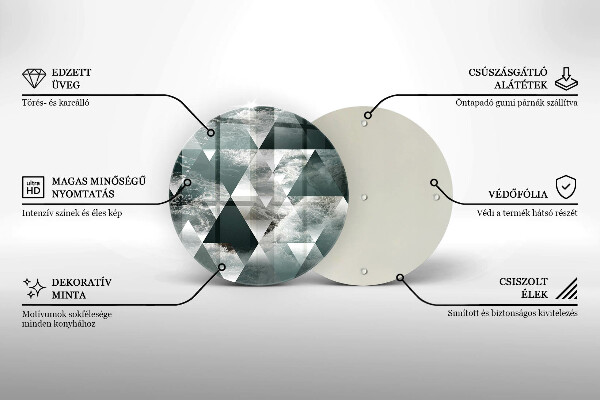 Tocător de bucătărie Triunghiuri și apă
